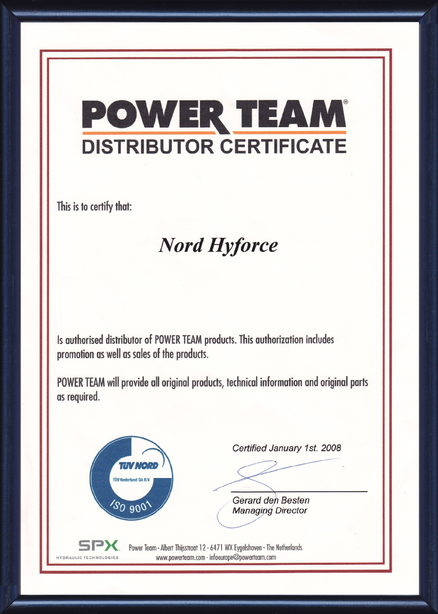 Сертификат PowerTeam 2008